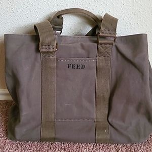 Army green FEED tote bag